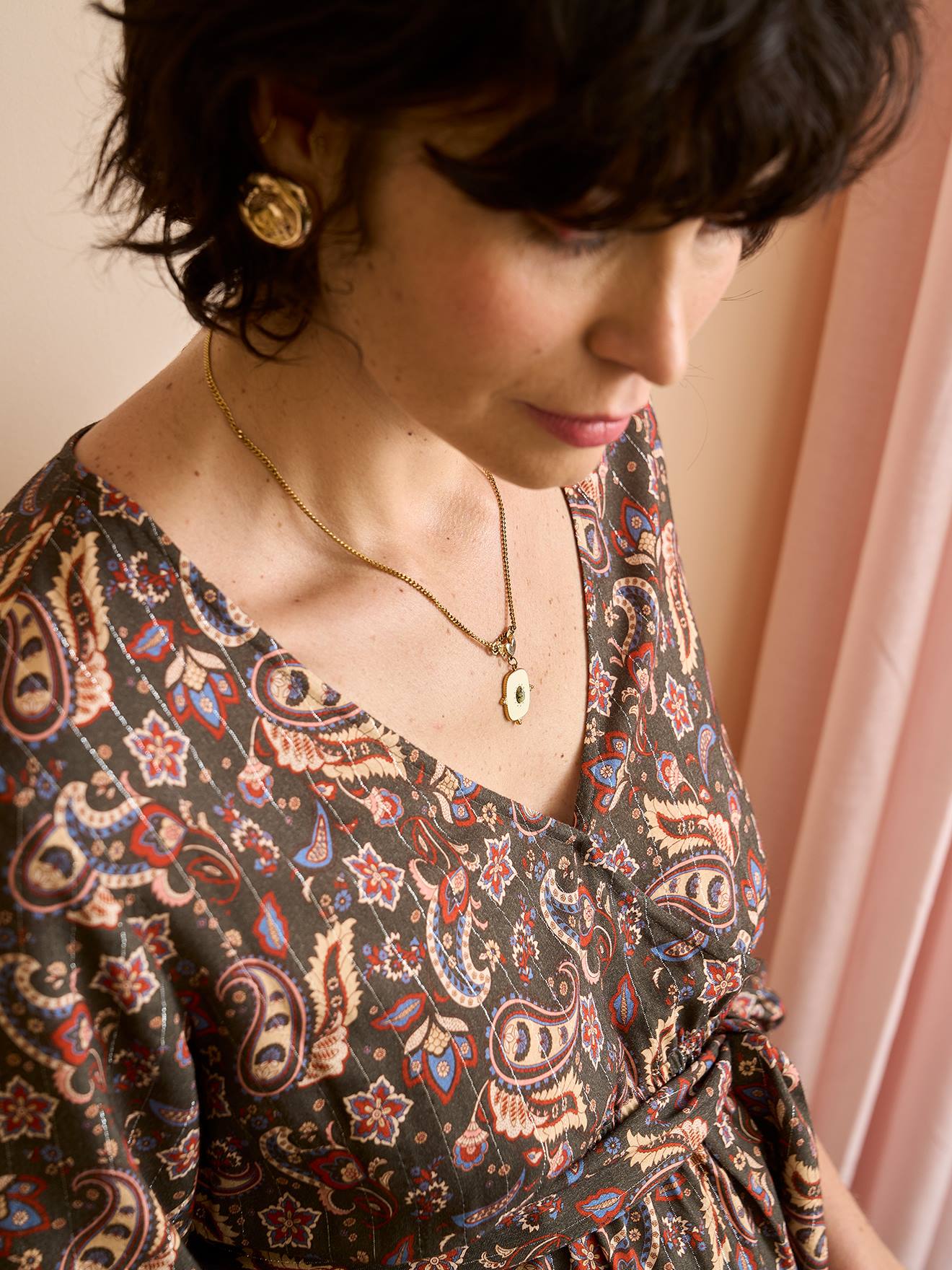 Robe de grossesse manches longues noir