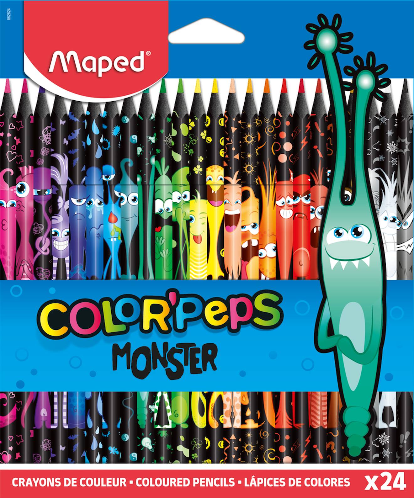 Crayons De Couleur Color Peps Monster Multicolore