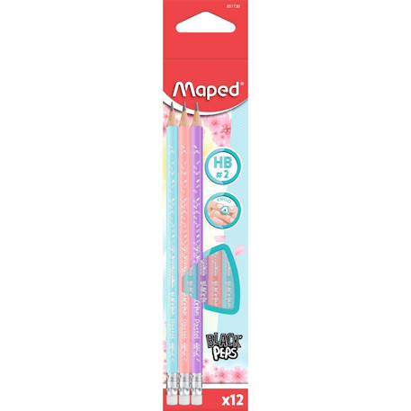 Fille-Accessoires-Fourniture scolaire-stylo, règle, ciseaux-Crayons graphite hb 2 black peps pastel