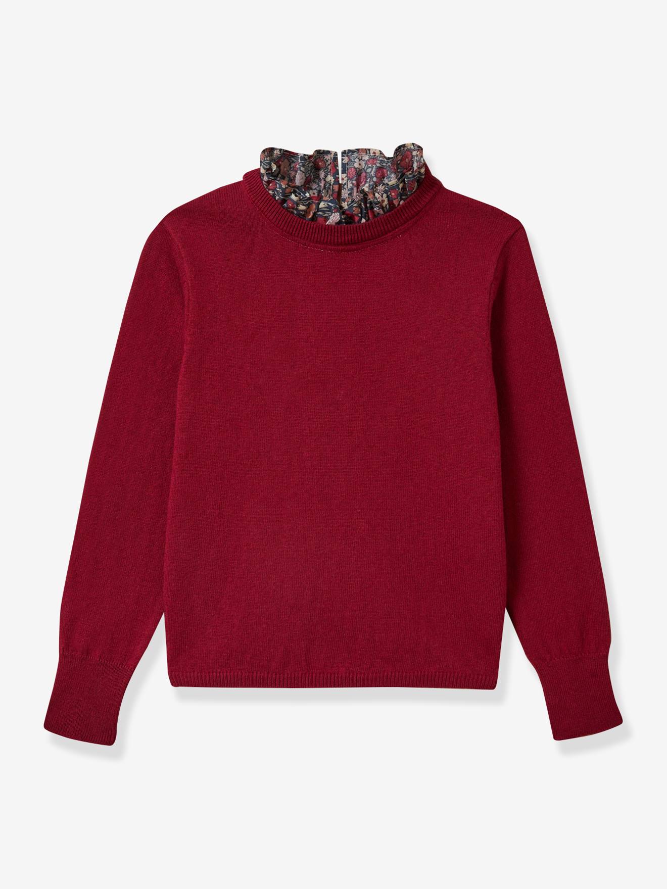 Pull imprimé fleuris rose