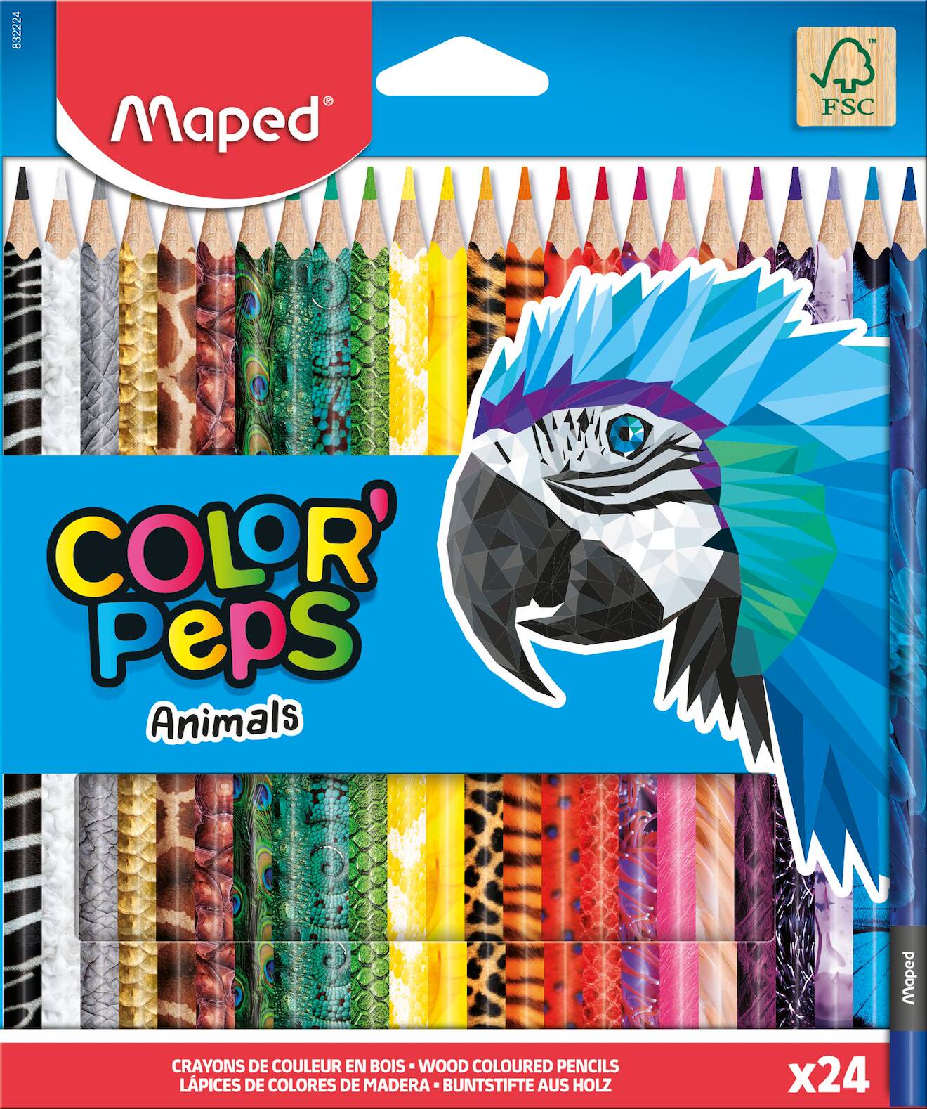 Crayons De Couleur Color Peps Animals Multicolore