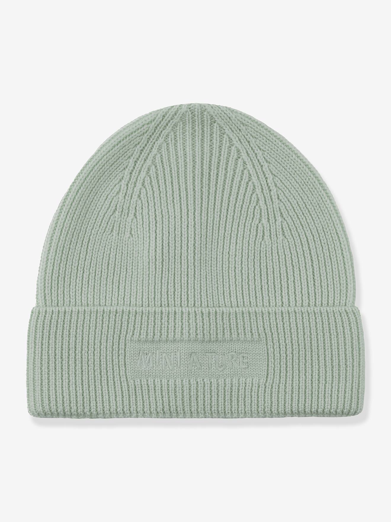 Bonnet en laine mérinos enfants MATBOJE MINI A TURE gris ardoise