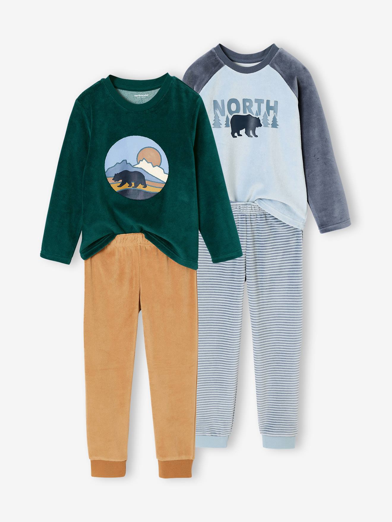 Lot de 2 pyjamas garçon lot bleu