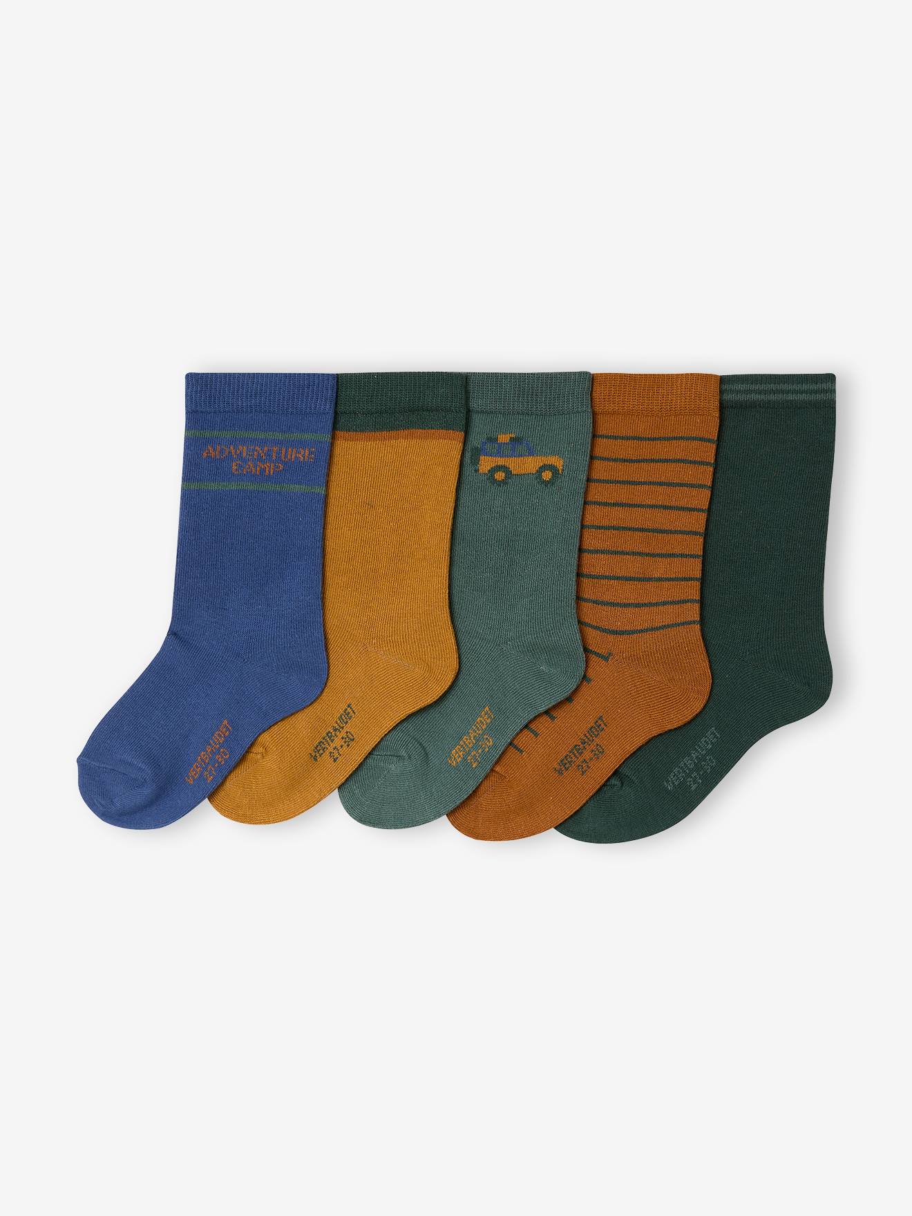Lot de 5 chaussettes garon kaki 10$