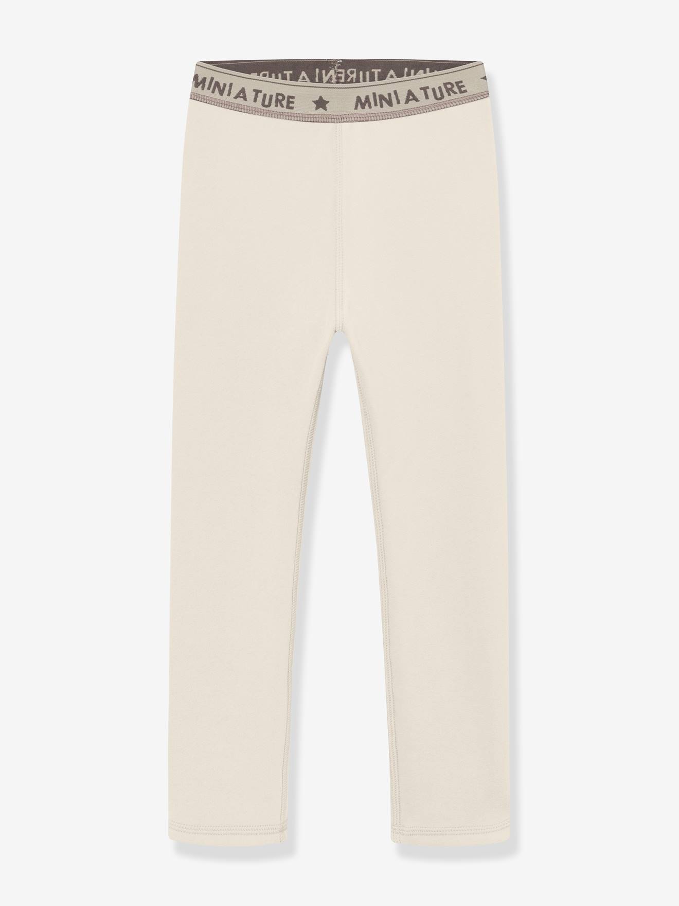 Leggings en polaire MATLEEMA enfants MINI A TURE crème