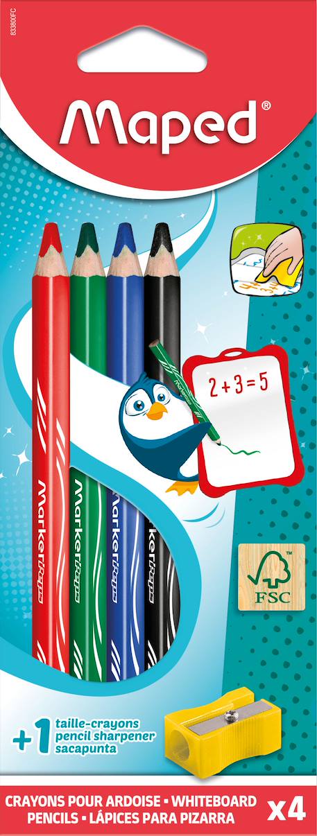 Garçon-Accessoires-Fourniture scolaire-Crayons pour ardoise et taille-crayons