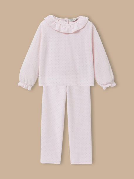 Fille-Pyjama velours imprimé pois fille