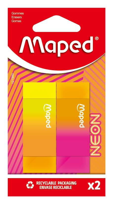 Gommes neon bi couleurs  - vertbaudet enfant