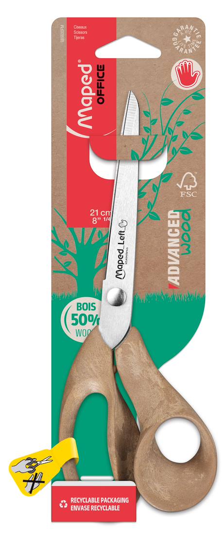 Ciseaux 21 cm advanced green spécial gaucher  - vertbaudet enfant