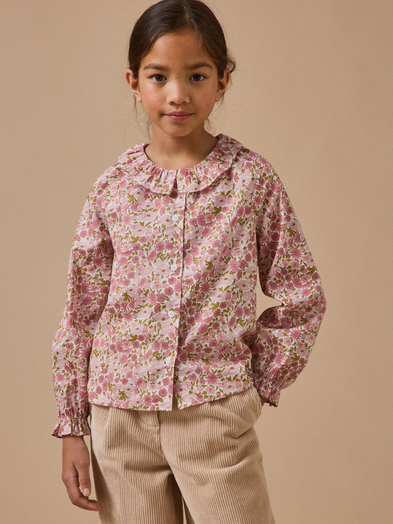 Chemise En Tissu Liberty Fille Liberty Poppy And Daisy