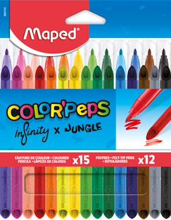 Pack color peps crayons de couleur et feutres  - vertbaudet enfant