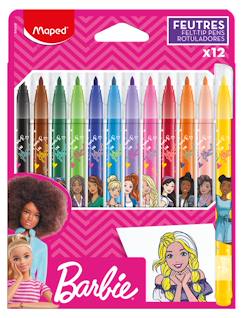 Jouet-Papeterie-Feutres de coloriage barbie