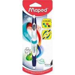 -Stylo bille twin tip 4 couleurs