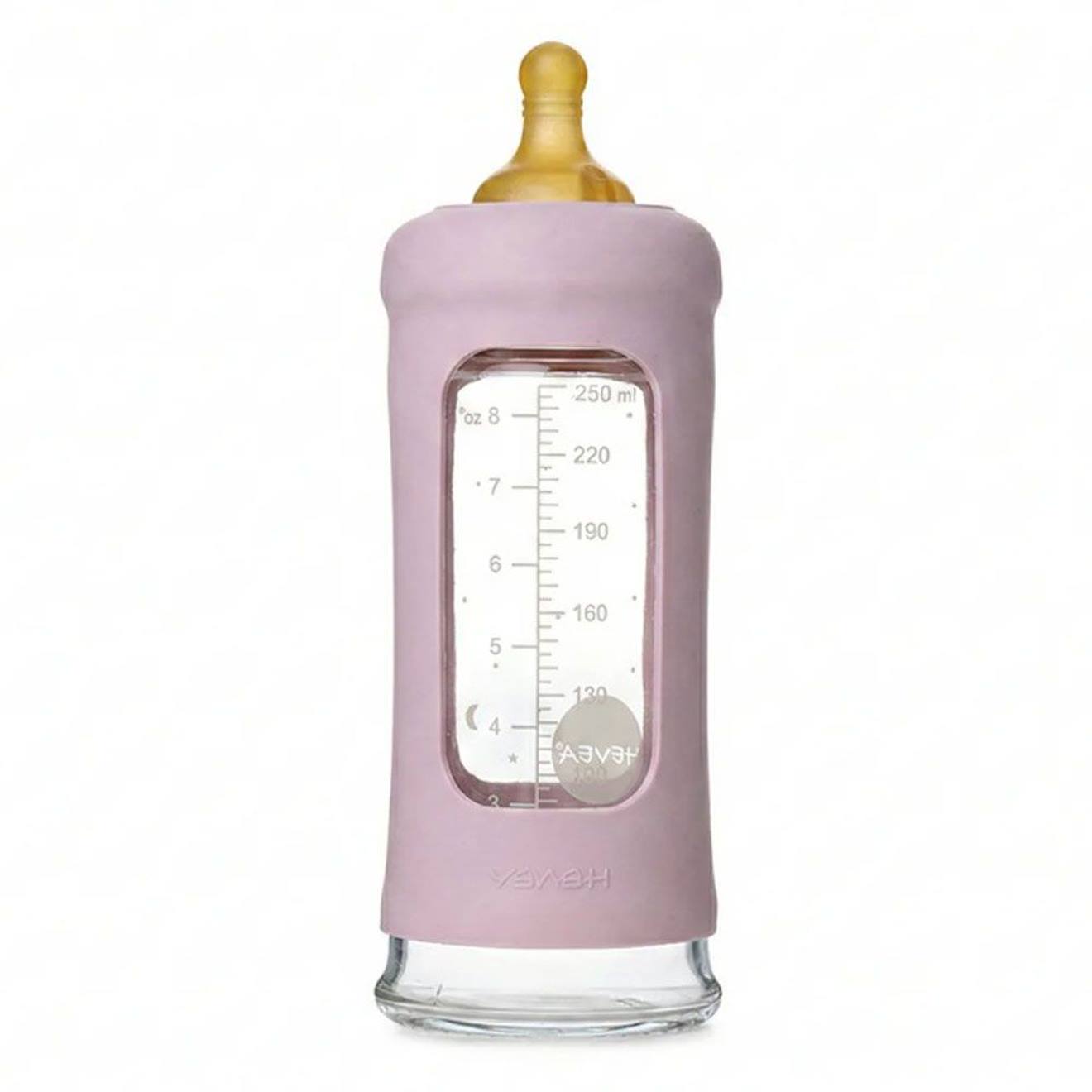 Biberon En Verre Avec Housse De Protection - 250 Ml Rose