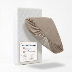 Chambre et rangement-Literie-Pack matelas déhoussable bamboo + drap-housse imperméable taupe
