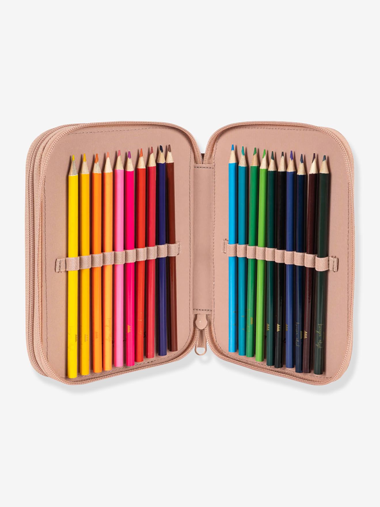 Pochette de crayons rose