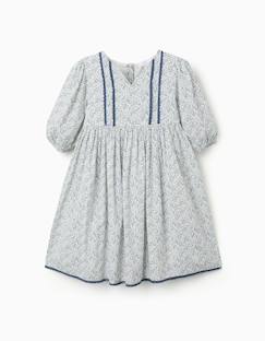 Robe en coton avec manches bouffantes et fleurs you&me  - vertbaudet enfant