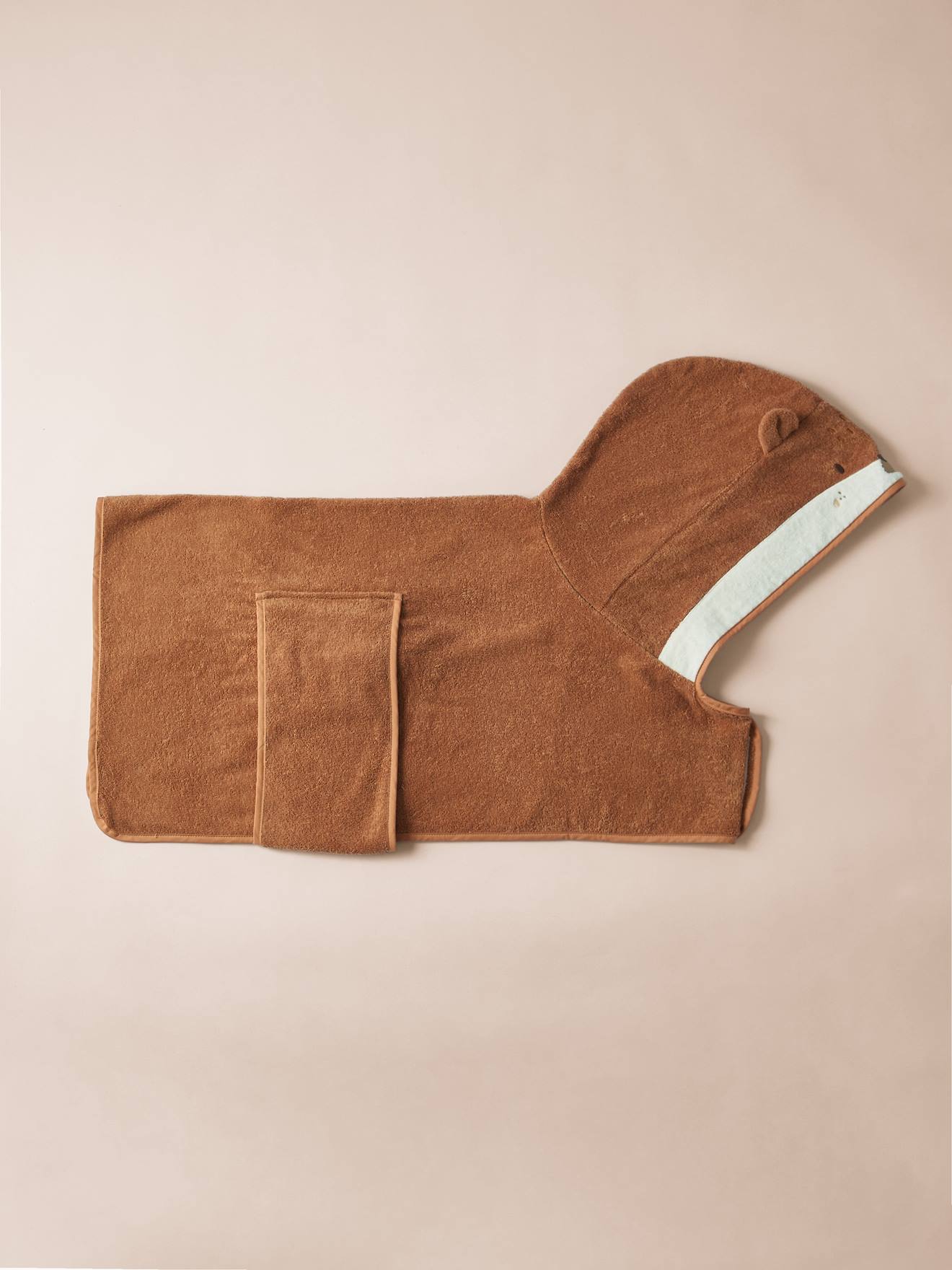 Cape de bain chien coton cappuccino