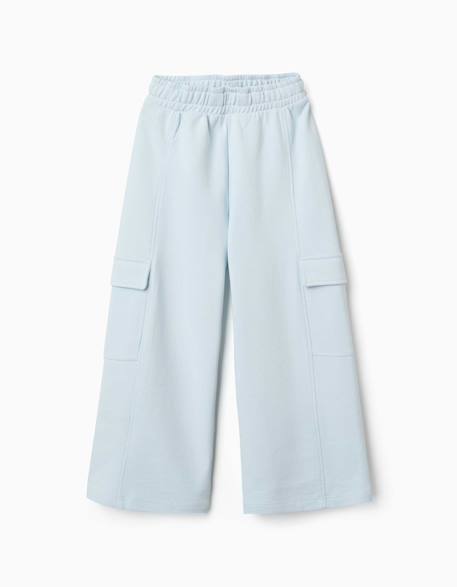 Fille-Pantalon en molleton à jambe large avec poches cargo