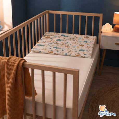 Pack matelas bébé 60x120 cm + plan incliné coton sweety - confort souple et position idéale Bleu+Rose 4 - vertbaudet enfant 