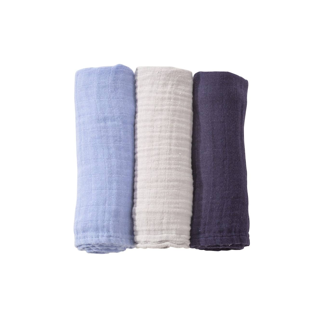 3 Langes Mousseline De Coton #b0cce6 (Trois Kilos Sept) - Couverture