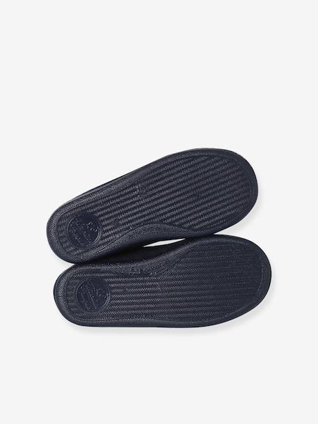 Chaussons velours élastiqués enfant - Fabriqués en France bleu+gris 5 - vertbaudet enfant 