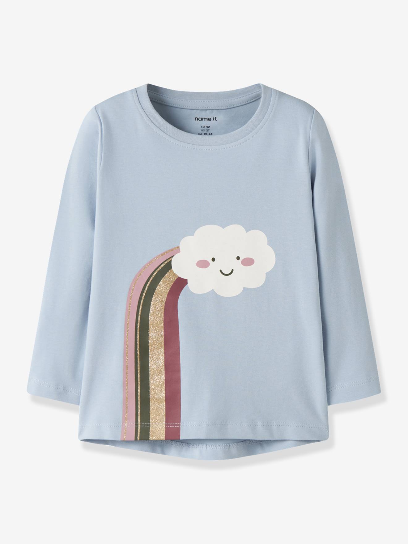 T-shirt manches longues fille name it bleu pâle T-shirt manches longues fille name it bleu pâle