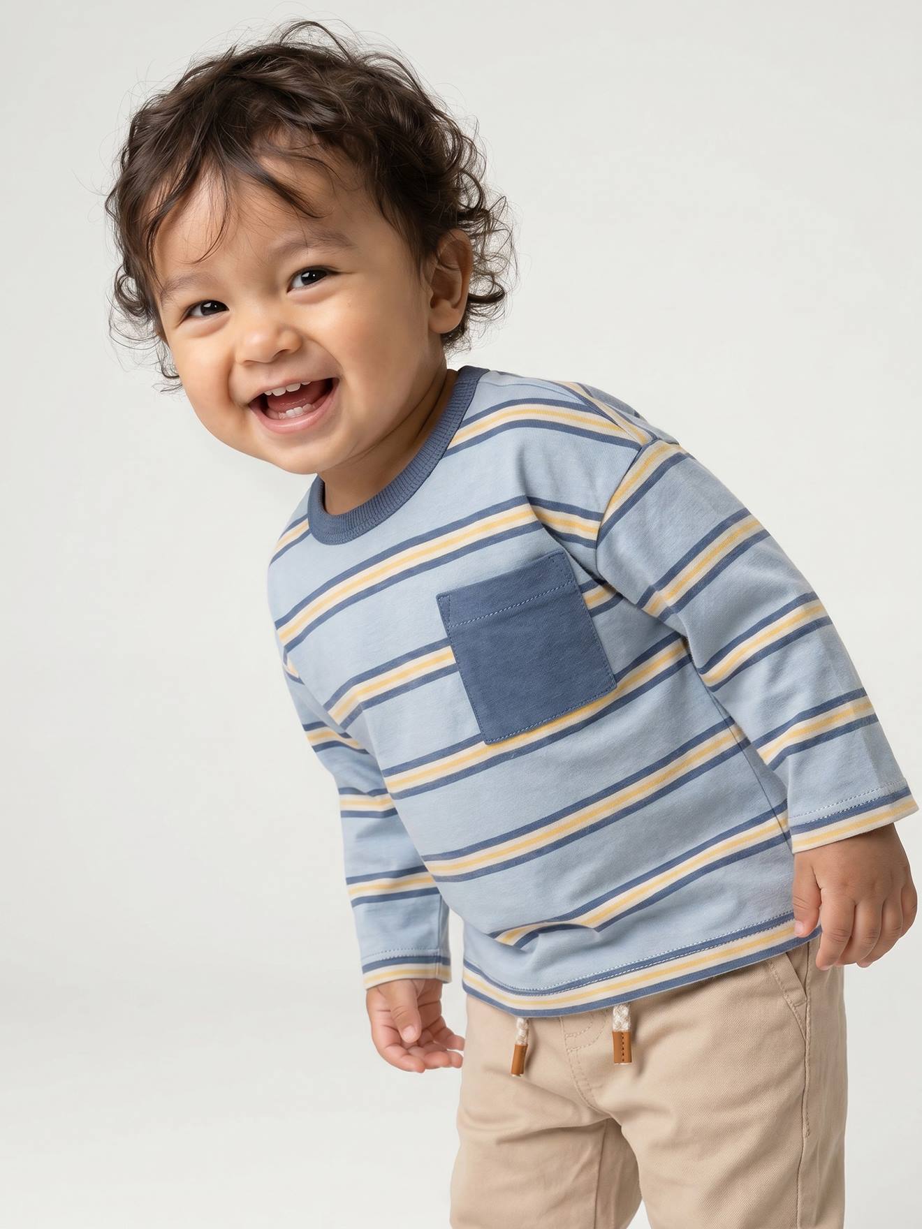 T-shirt manches longues bébé garçon bleu ciel