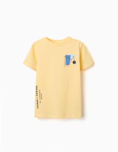 Garçon-T-shirt, polo, sous-pull-T-shirt en coton avec imprimé formes