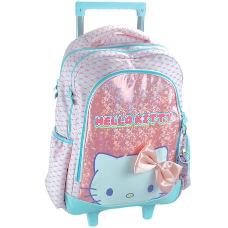 Fille-Sac à dos à roulettes fille hello kitty 2 compartiments