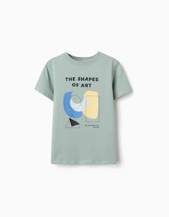 Garçon-T-shirt, polo, sous-pull-T-shirt-T-shirt en coton avec imprimé formes