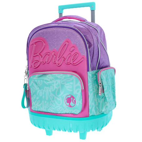 Sac à dos à roulettes fille barbie 2 compartiments  - vertbaudet enfant