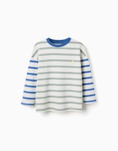 Garçon-T-shirt, polo, sous-pull-T-shirt-T-shirt en coton à manches longues à rayures