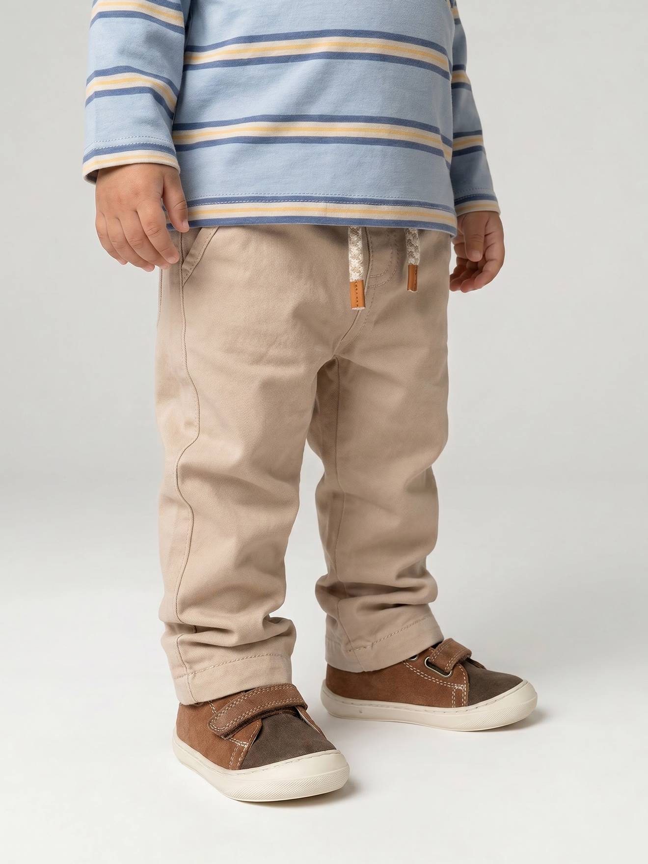 Pantalon en sergé doublé bébé garçon beige