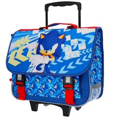 Cartable à roulettes garçon sonic 2 compartiments  - vertbaudet enfant
