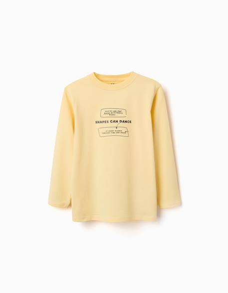 T-shirt en coton à manches longues avec imprimé making art  - vertbaudet enfant