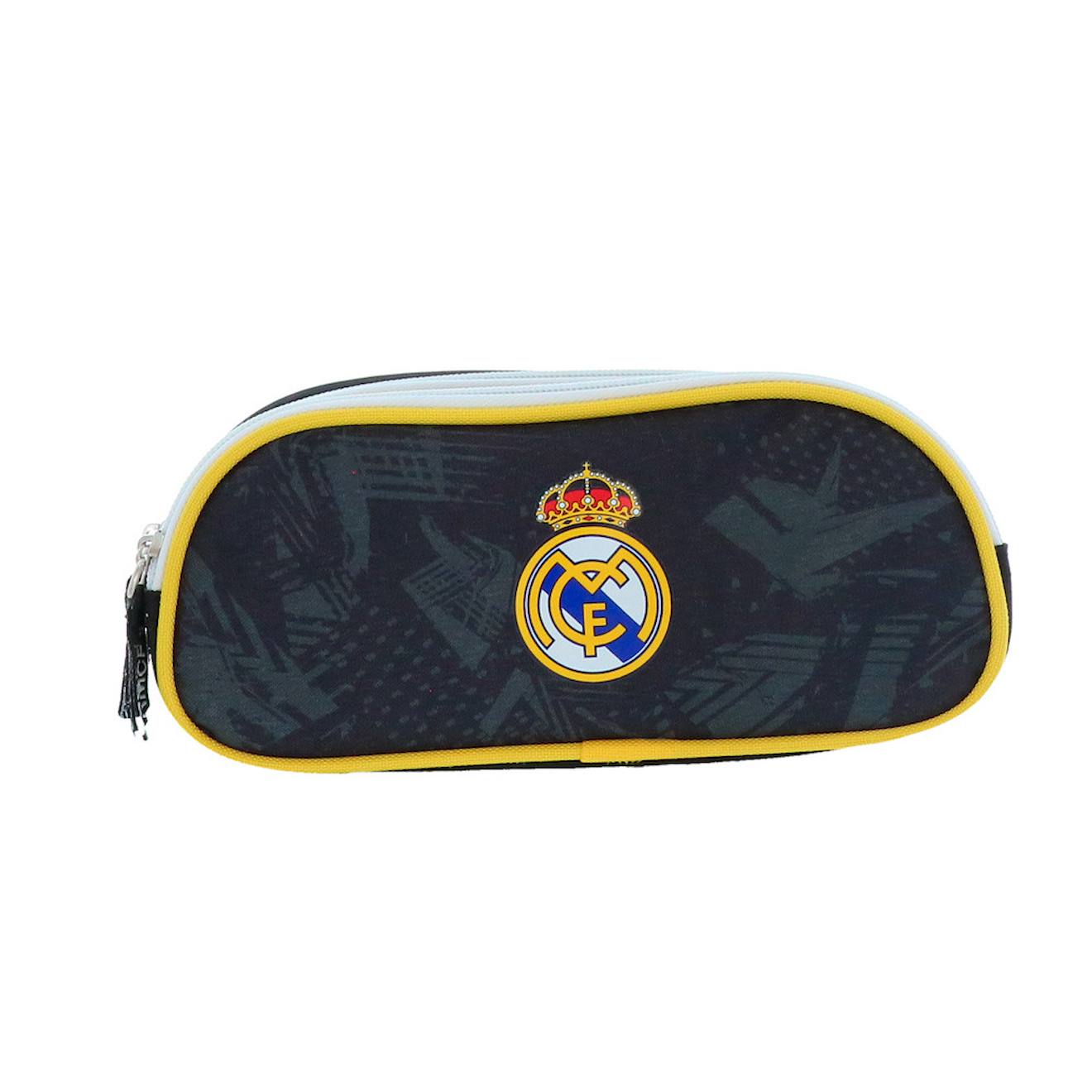 Trousse Scolaire Garçon Real Madrid Cf 2 Compartiments Noir