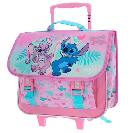 Fille-Accessoires-Fourniture scolaire-Cartable à roulettes fille lilo & stitch 2 compartiments