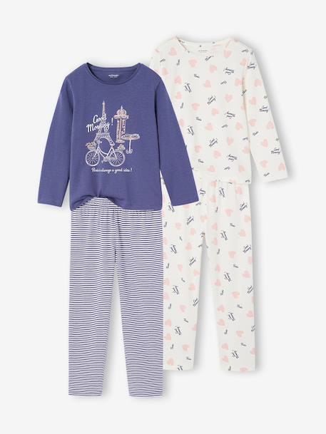 Fille-Lot de 2 pyjamas longs fille