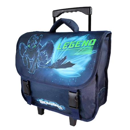 Garçon-Accessoires-Cartable à roulettes garçon dragons 2 compartiments