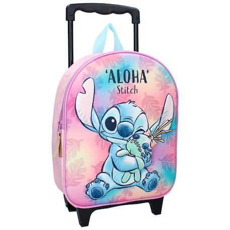Fille-Accessoires-Fourniture scolaire-Cartable-Cartable à roulettes fille lilo & stitch 1 compartiment
