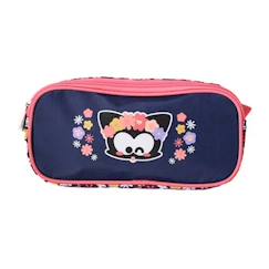 -Trousse scolaire fille chiens et chats 2 compartiments