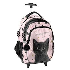 Cartable à roulettes fille chiens et chats 2 compartiments  - vertbaudet enfant