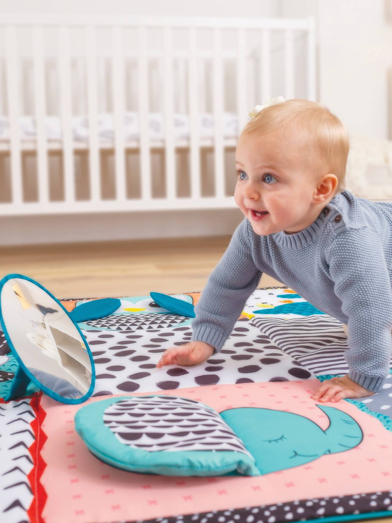 Tapis de jeu multi activités sensoriel Géant Infantino vert (Infantino) - Image 1