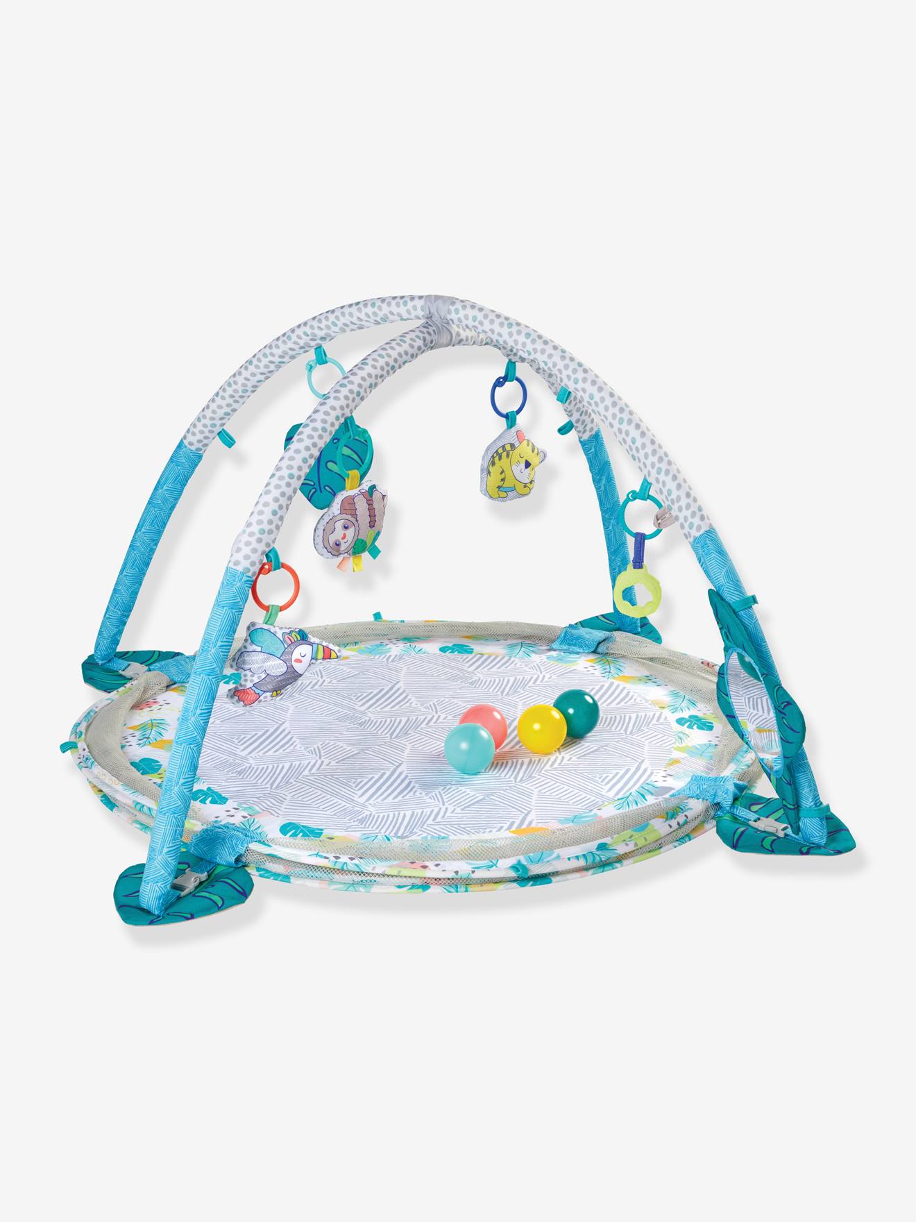 Tapis d'éveil transformable en aire à balles Infantino vert