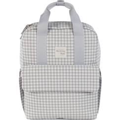 Puériculture-Sac à dos à langer i love vichy gris