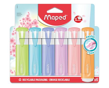Fille-Accessoires-Surligneurs pastel pointe biseautée