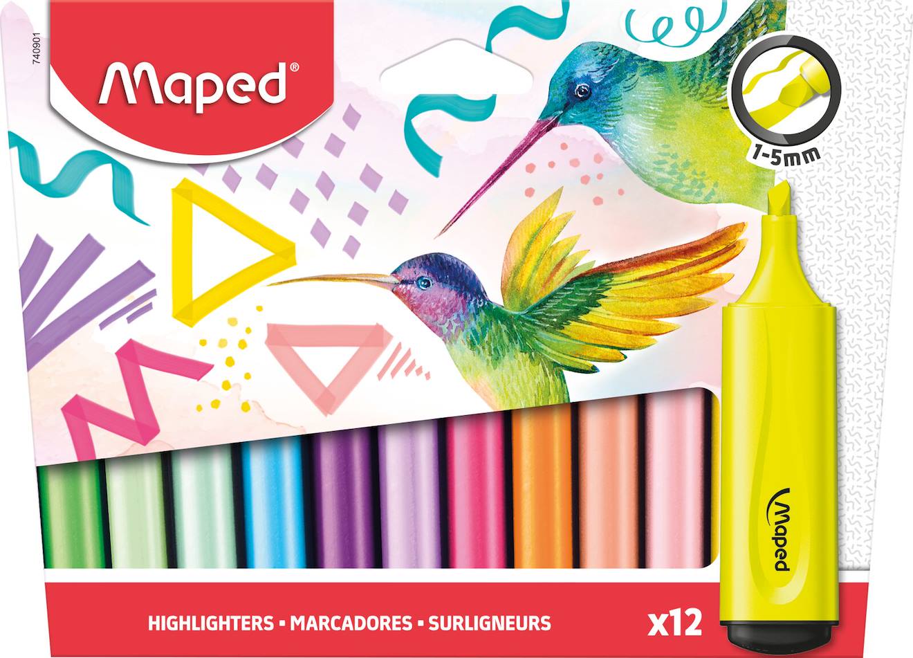 Surligneurs Classic Pastel Pointe Biseautée Multicolore