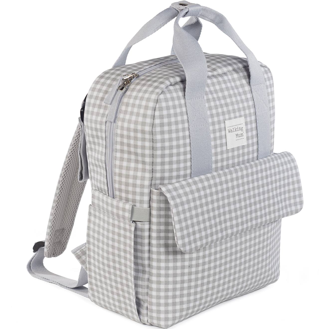 Sac À Dos À Langer I Love Vichy Gris Gris, Blanc (Walking Mum) - Image 1