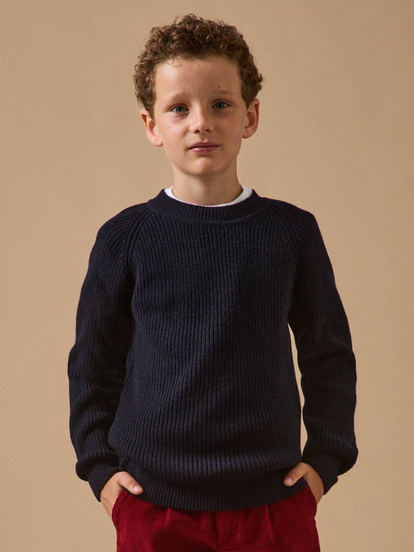 Pull En Laine Garçon Marine